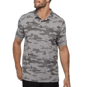 Travis Mathew Beachside Stealth Golf Polo Shirt Heather Grey Medium